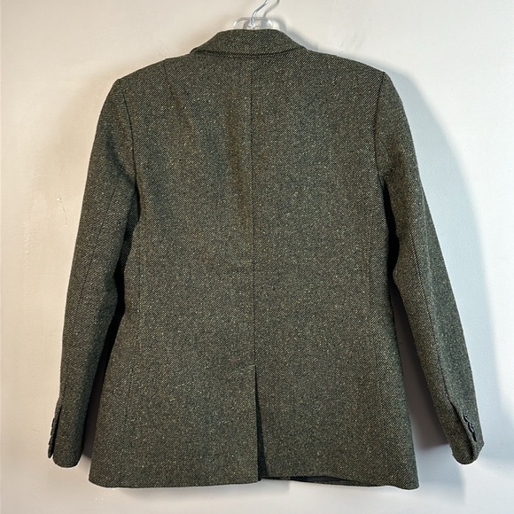 Banana Republic Speckled Olive HackingS Jacket Blazer Size 2P - Picture 3 of 16